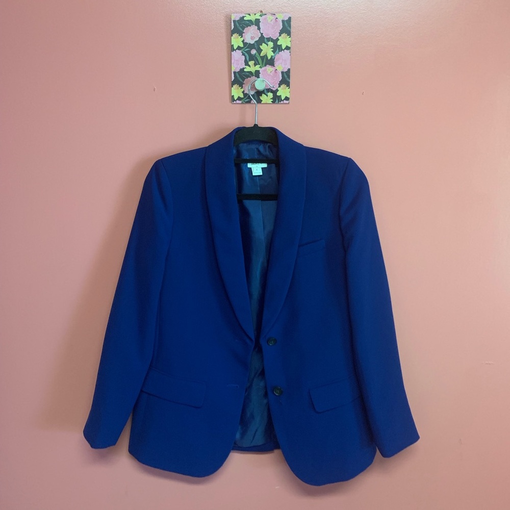J Crew Royal Blue Two Button Blazer Jacket